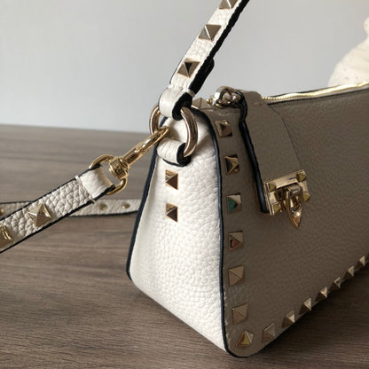 Valentino Garavani Small Rockstud  Grainy  Crossbody Bag