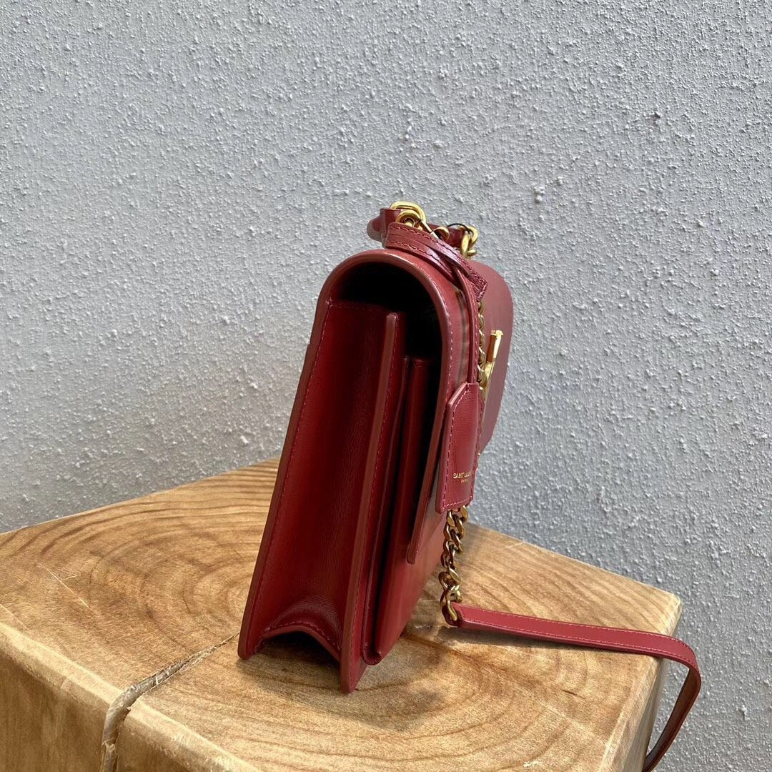 YSL Medium Sunset Satchel IN Smooth Leather Bag