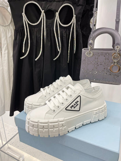 Prada Double Wheel  Nylon Gabardine Sneakers
