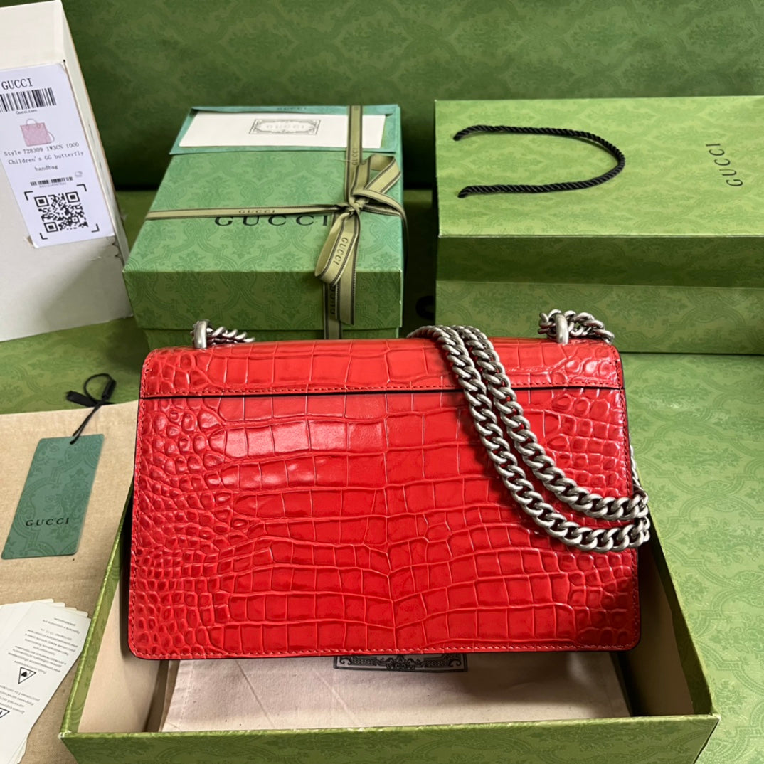 Gucci Crocodile Dionysus Small Shoulder Bag