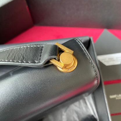 YSL LE CARRE SATCHEL IN BOX SAINT LAURENT LEATHER
