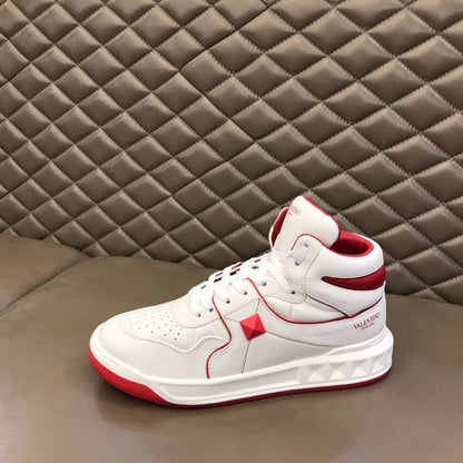 Valentino One Stud High Top Nappa Sneakers
