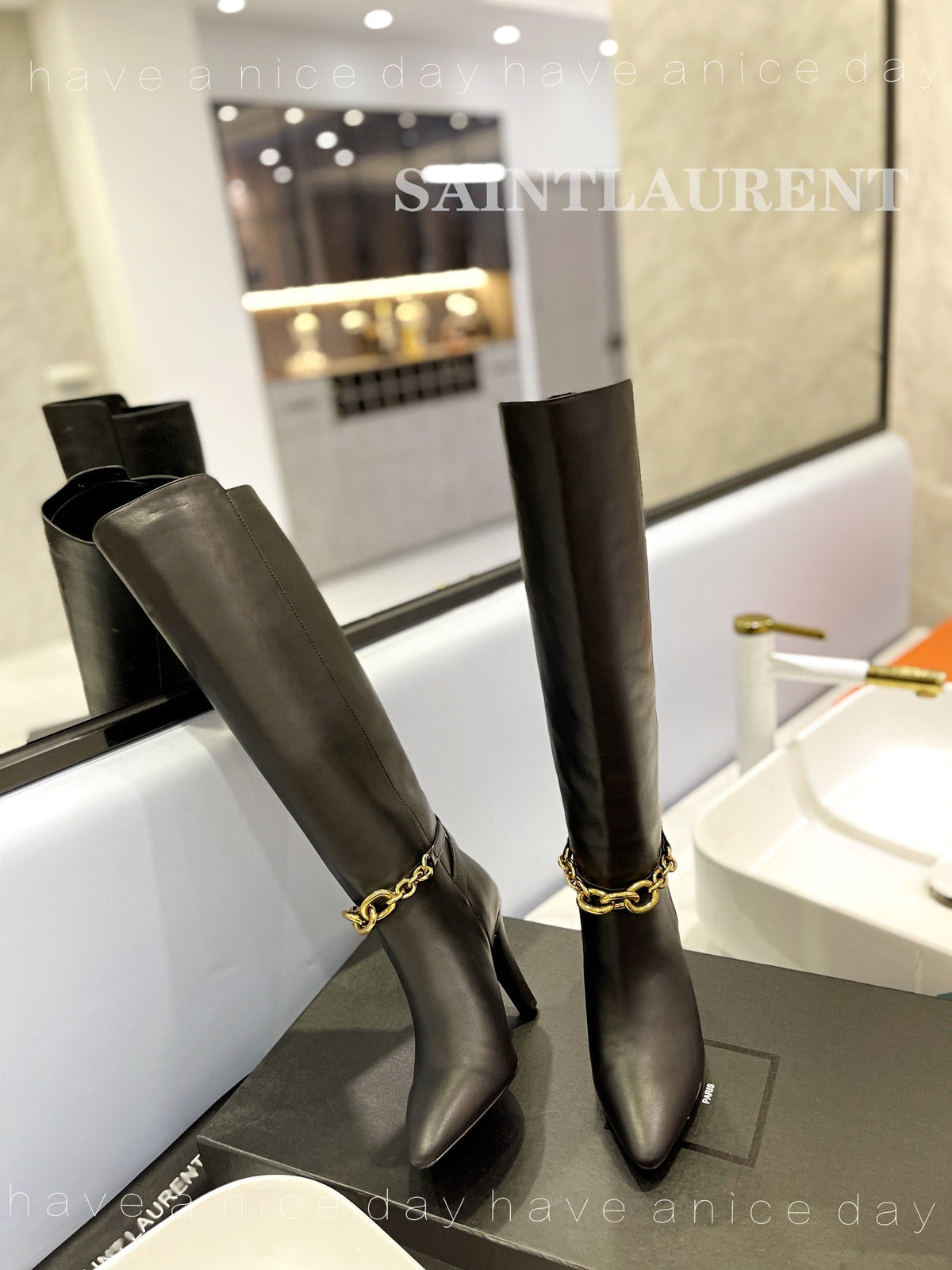 YSL Le Maillon Boots