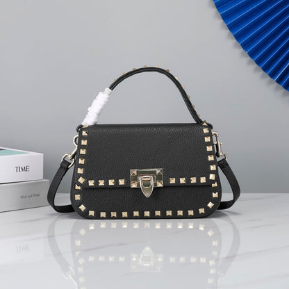 Valentino Garavani Small Rockstud  Grainy Calfskin Bag
