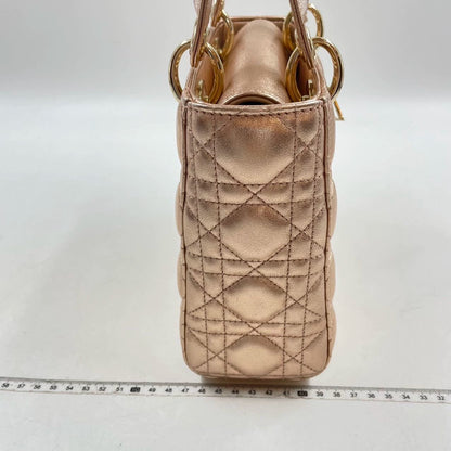 Lady Dior ABCdior Small Pink Irediscent and Metallic Cannage Lambskin Handbag Rovelle Bags