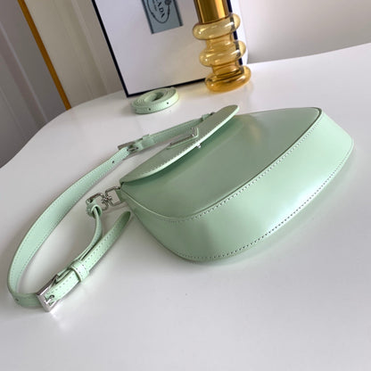 Prada Cleo brushed Leather Shoulder Bag With Flap