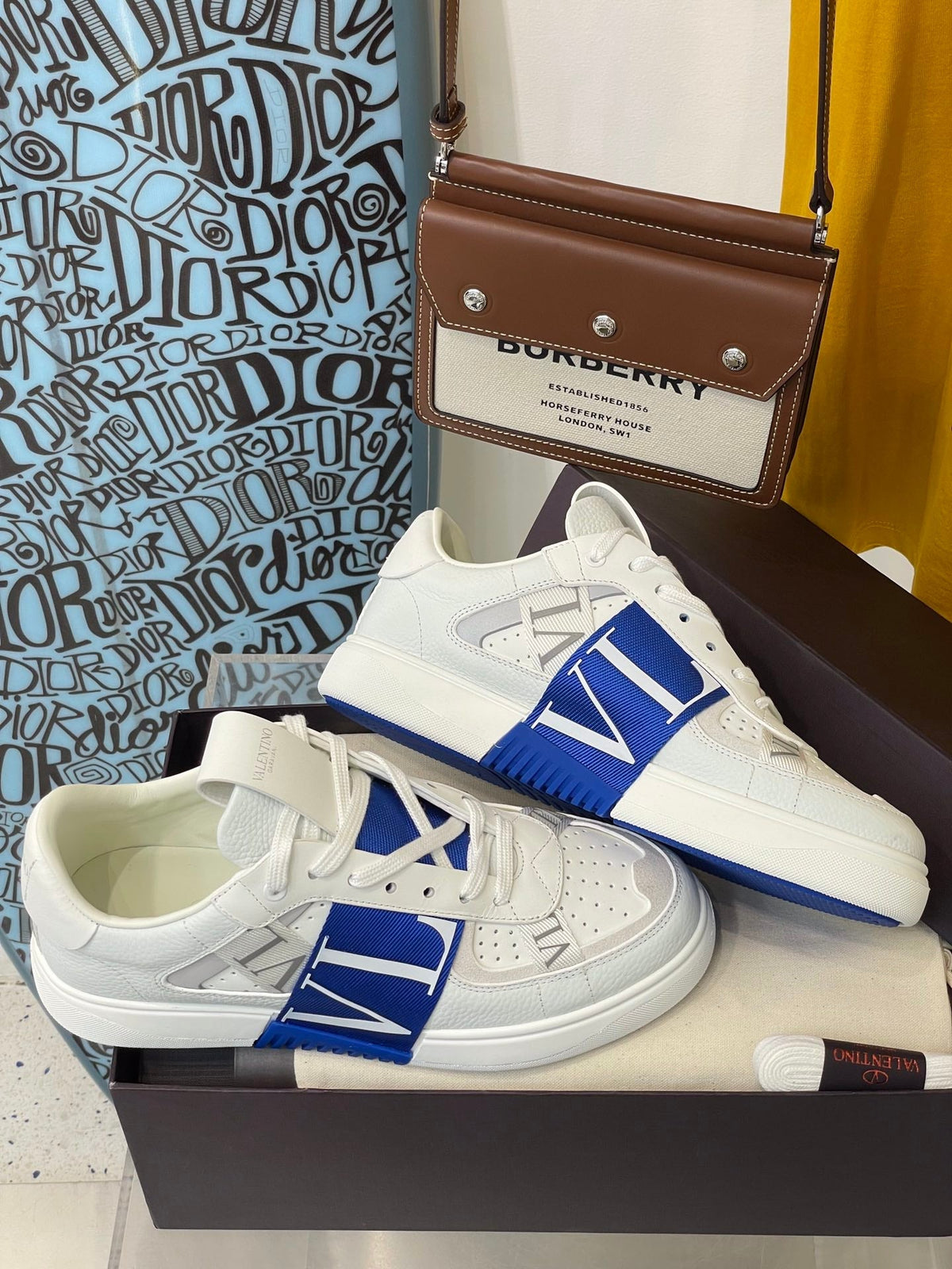 Valentino Calfskin  VL7N Sneakers with Bands