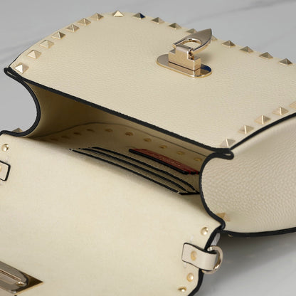 Valentino Garavani Small Rockstud  Grainy Calfskin Bag