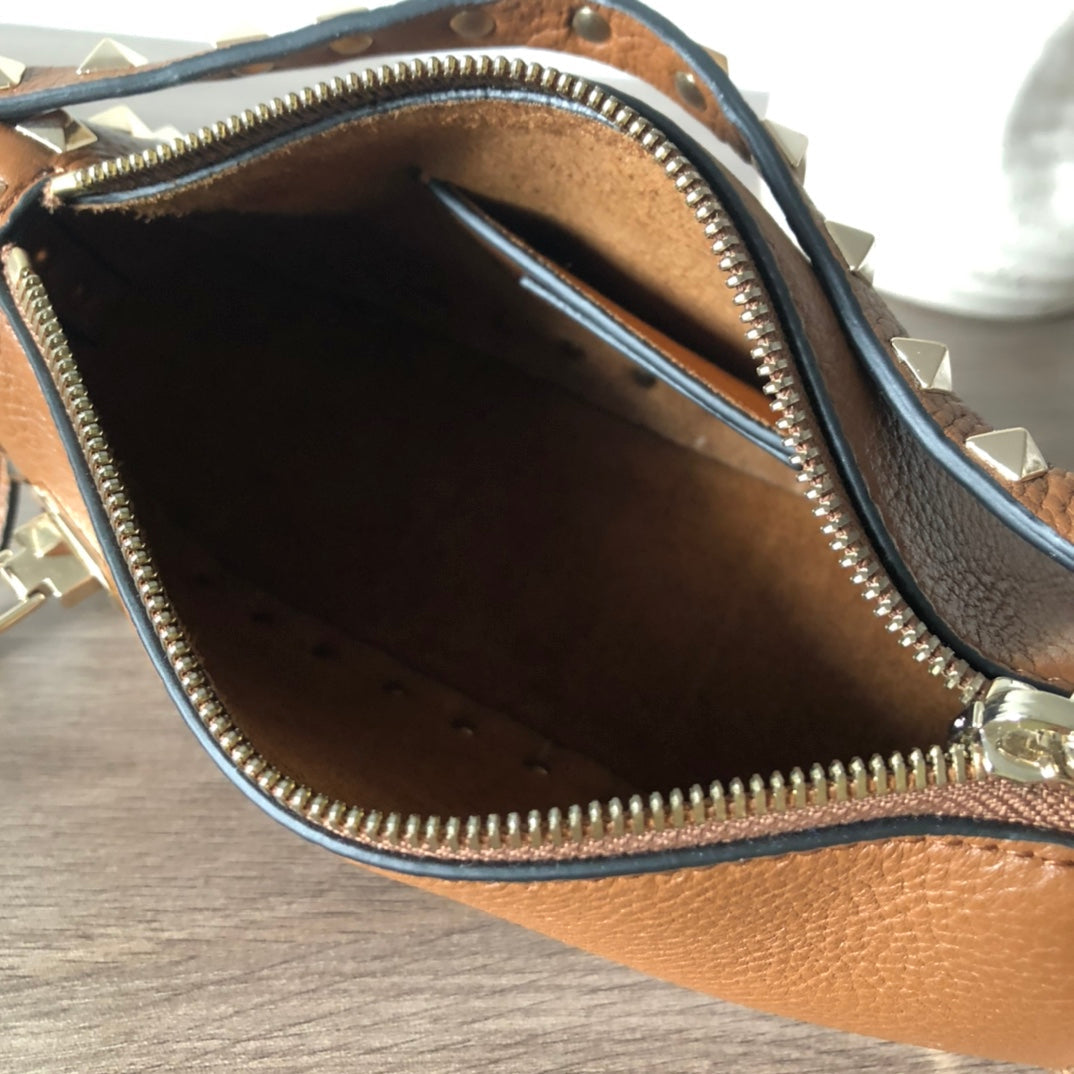 Valentino Garavani Small Rockstud  Grainy  Crossbody Bag