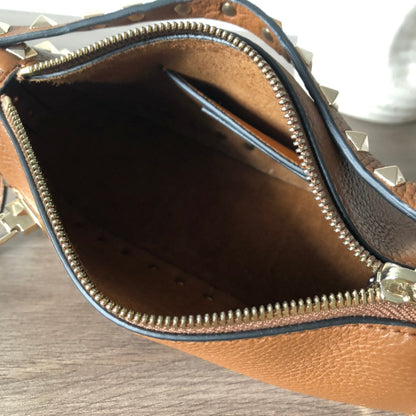 Valentino Garavani Small Rockstud  Grainy  Crossbody Bag