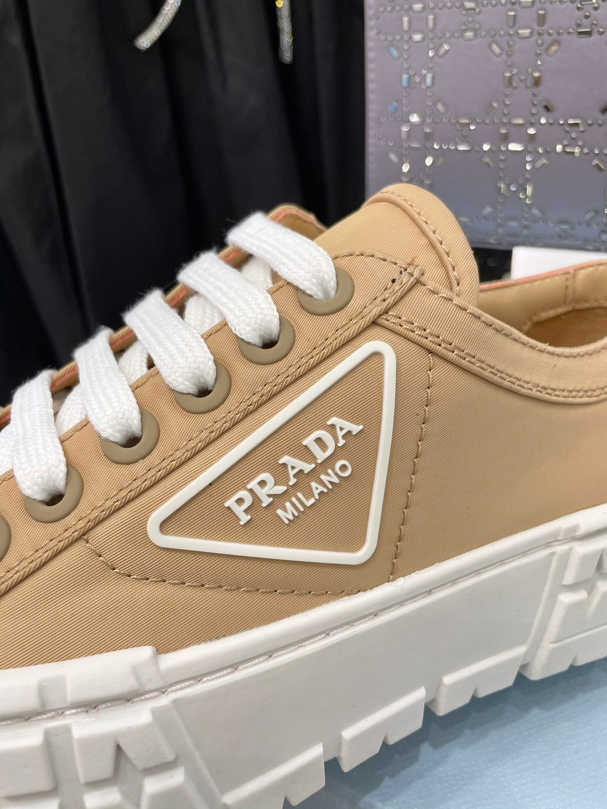 Prada Double Wheel  Nylon Gabardine Sneakers