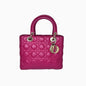 Lady Dior Medium Bag Fuchsia Cannage Leather Rovelle Bags