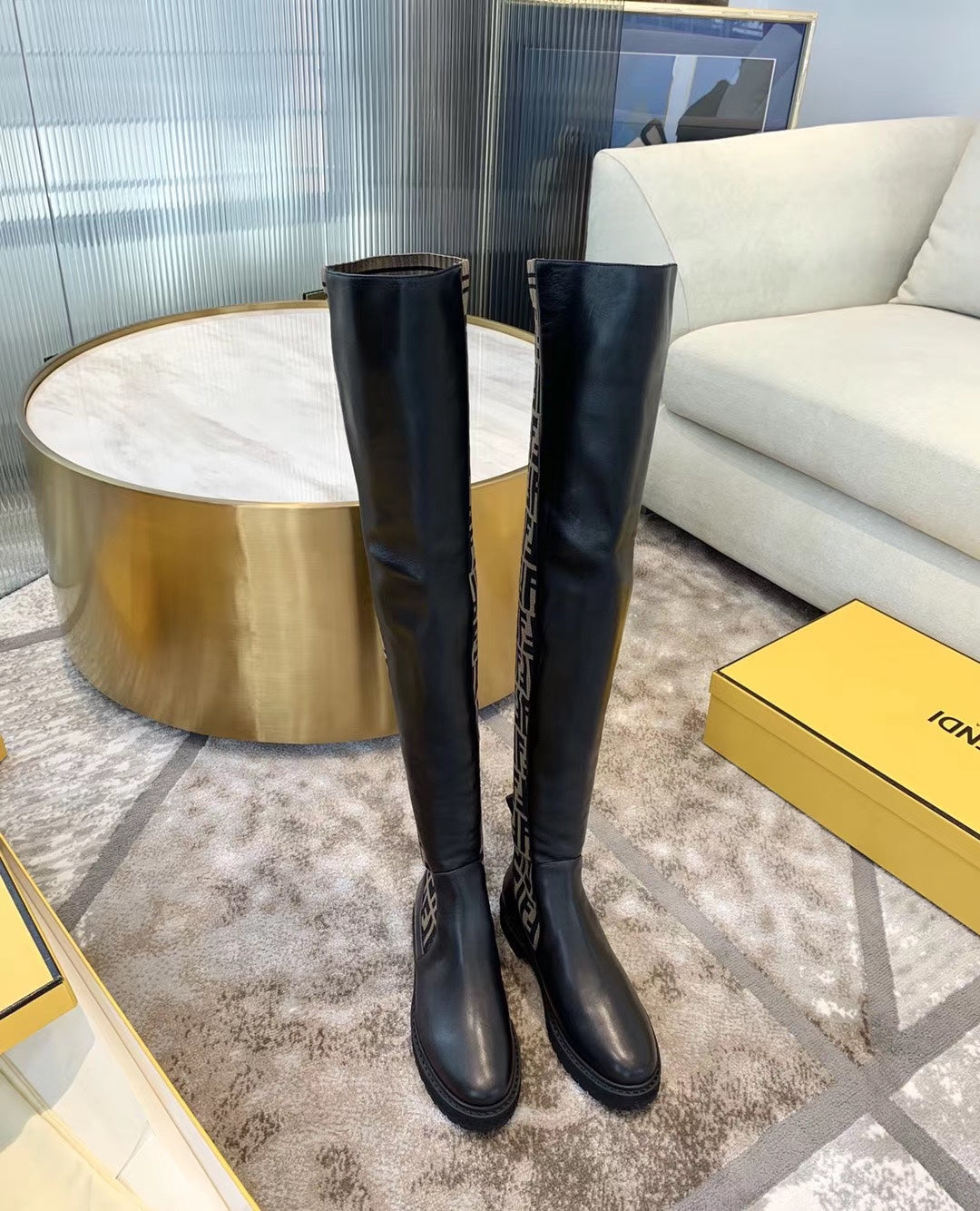 Fendi Rockoko Knee High Boots