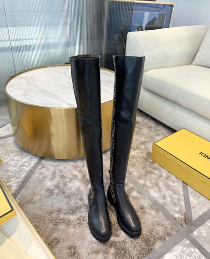 Fendi Rockoko Knee High Boots