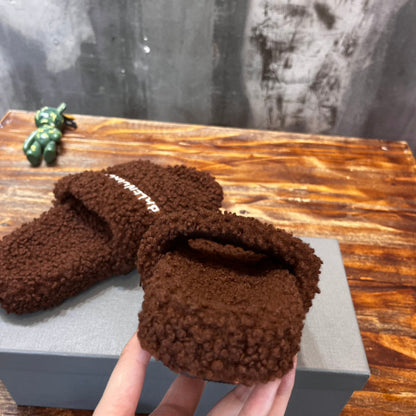 Balenciaga Furry Slide Sandals