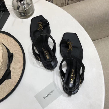 YSL Cassandra Flat Sandals