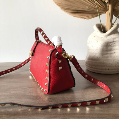 Valentino Garavani Small Rockstud  Grainy  Crossbody Bag