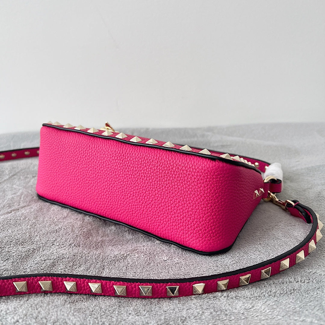 Valentino Garavani Small Rockstud  Grainy  Crossbody Bag
