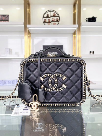 Chanel Caivar Filigree Vanity  Bag