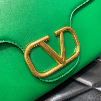 Valentino Stud Sign Nappa Shoulder  Bag