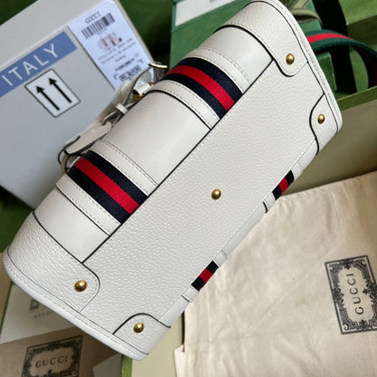 Gucci Small Canvas Top Handle Bag with Double G