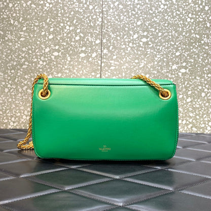 Valentino Stud Sign Nappa Shoulder  Bag