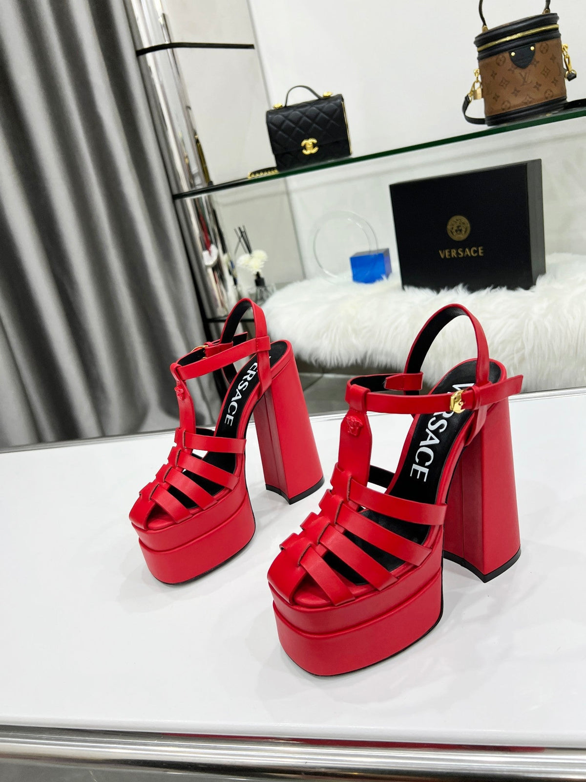 Versace La Medusa Platform Sandals