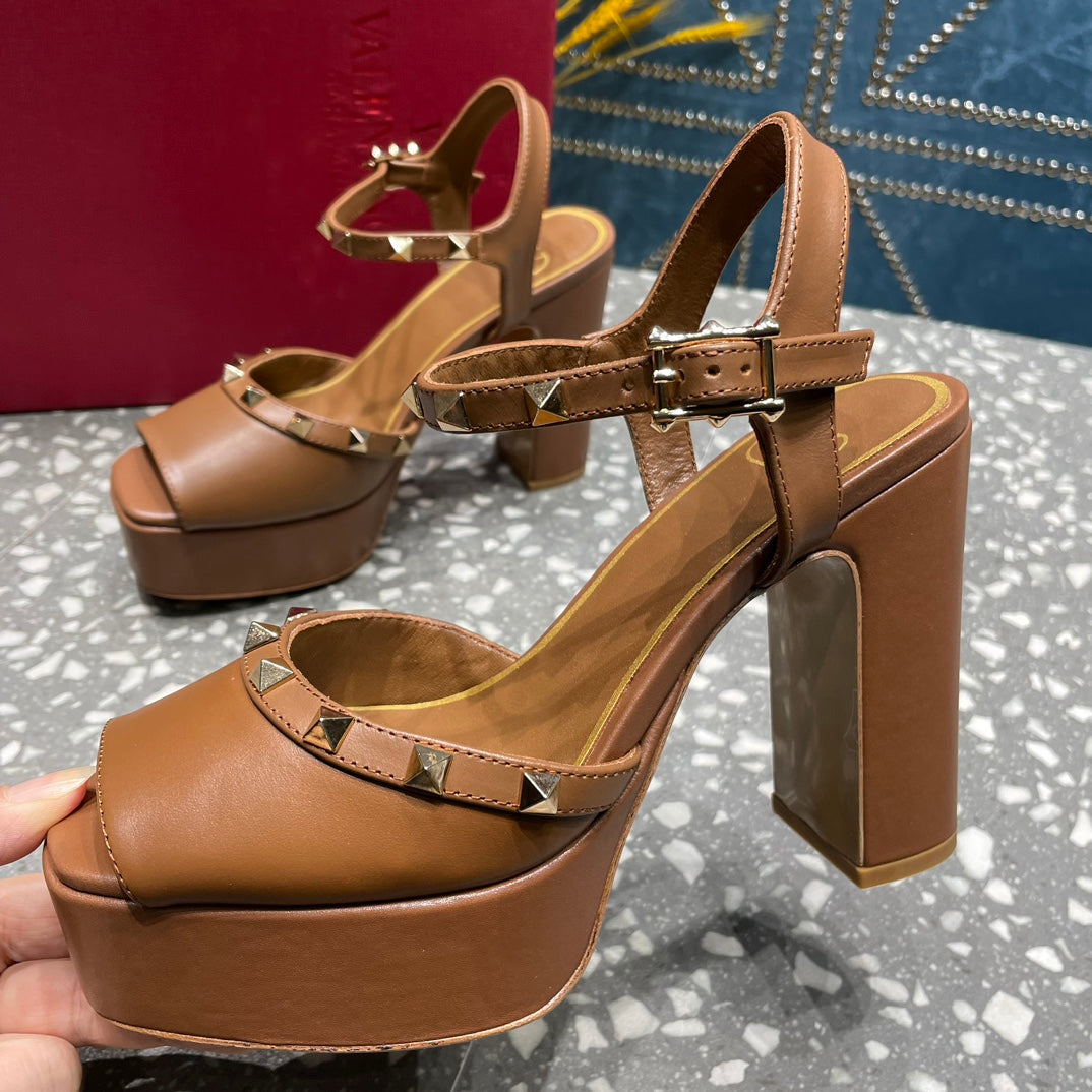 Valentino Tan-go Platform Patent Leather Sandal 155MM