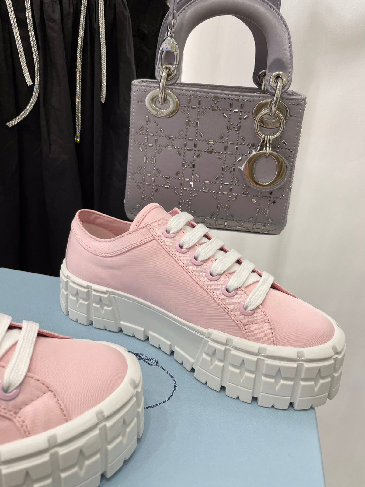Prada Double Wheel  Nylon Gabardine Sneakers