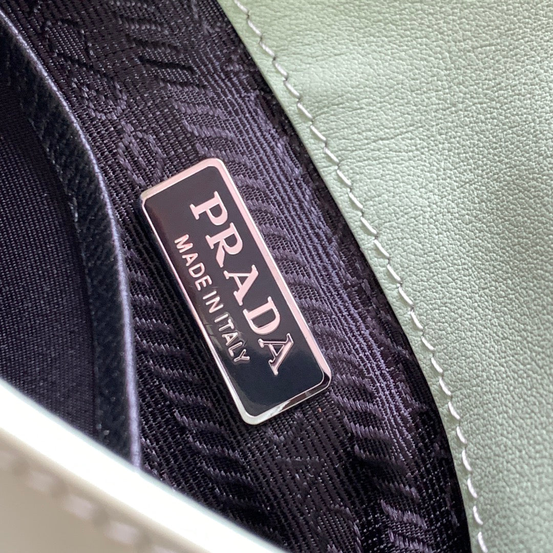 Prada Cleo brushed Leather Shoulder Bag With Flap