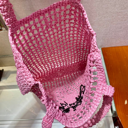 Prada Raffia Tote Bag