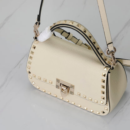 Valentino Garavani Small Rockstud  Grainy Calfskin Bag