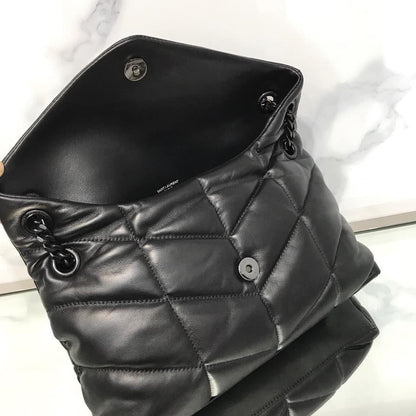 YSL PUFFER MEDIUM BAG IN QUILTED LAMBSKIN