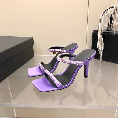 Versace Medusa Rhinestone Mules