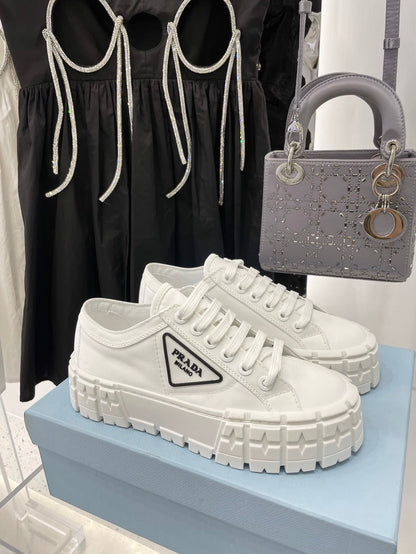 Prada Double Wheel  Nylon Gabardine Sneakers