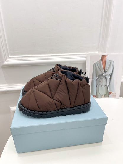 Prada  Paddled Nylon Slip on Shoes