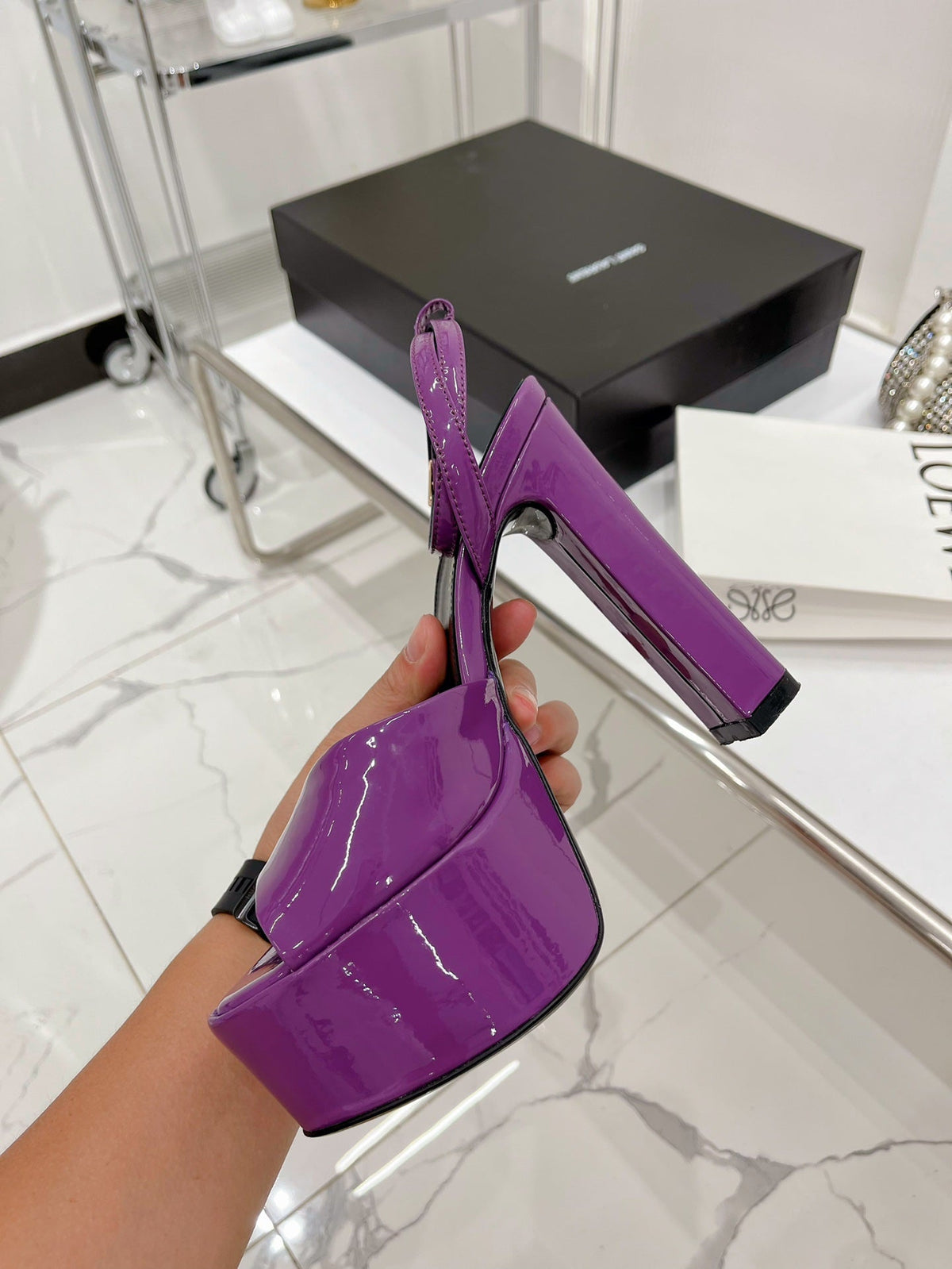 YSL Jodie Platform Sandals