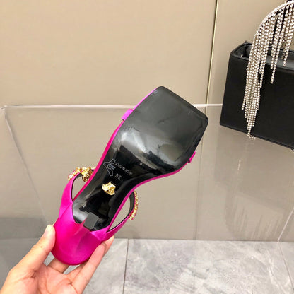 Versace Medusa Rhinestone Mules