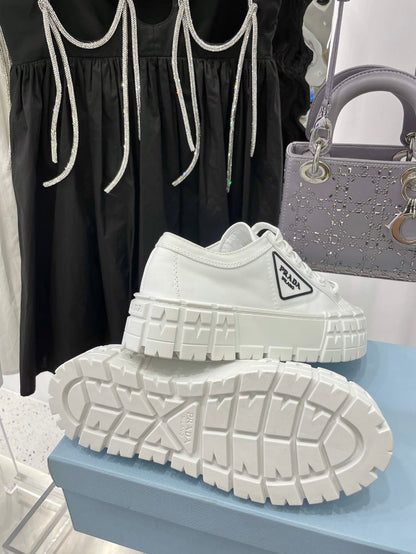 Prada Double Wheel  Nylon Gabardine Sneakers