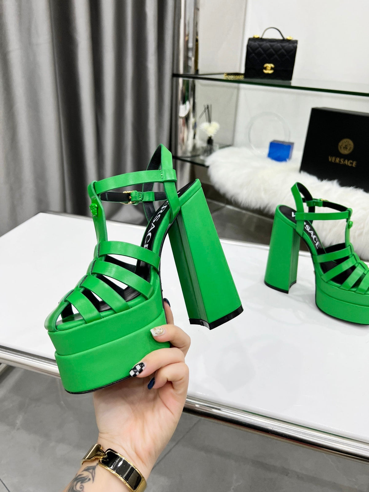 Versace La Medusa Platform Sandals