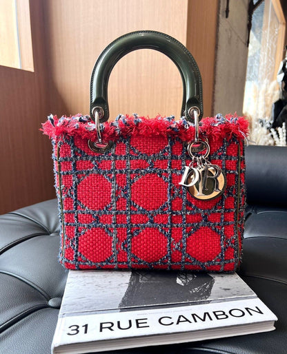 Lady Dior Medium Tweed Handbag Rovelle Bags