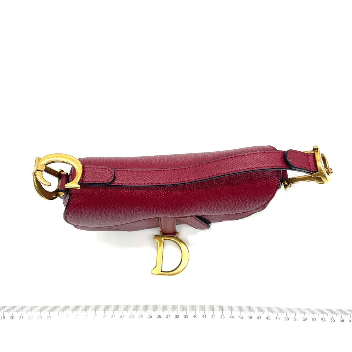 Dior Saddle bag red grain leather mini size with strap Rovelle Bags
