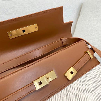YSL Manhattan Shoulder Bag In Canvas And Leather