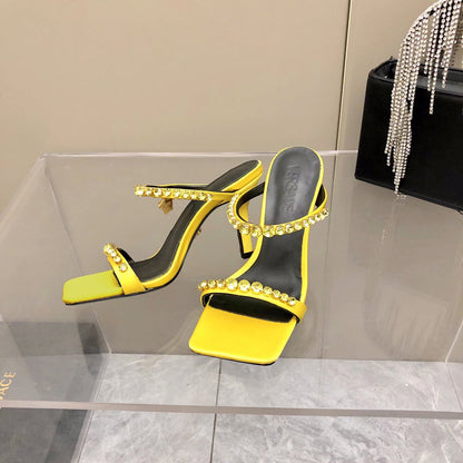 Versace Medusa Rhinestone Mules