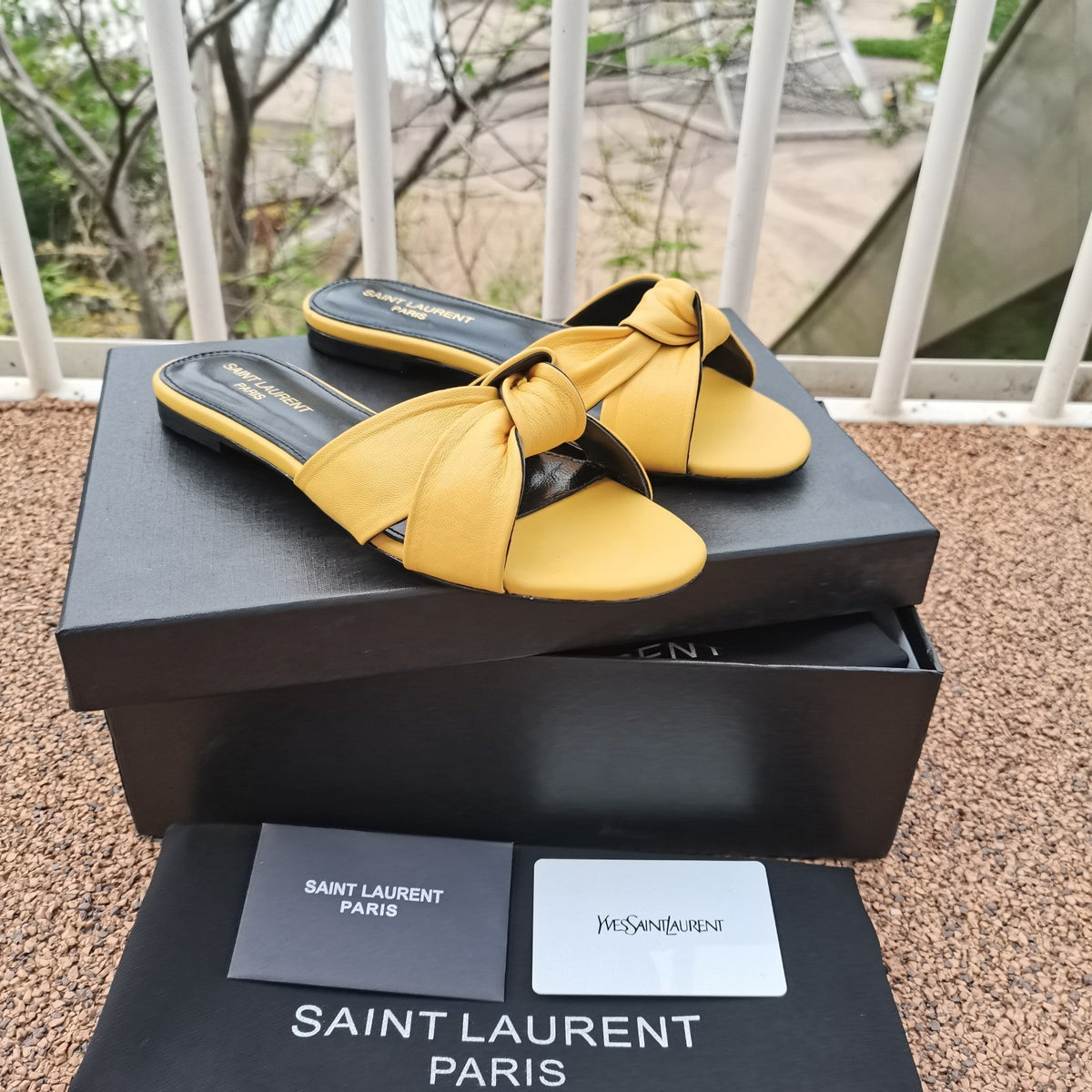 YSL Bianca Flat Mule Sandal