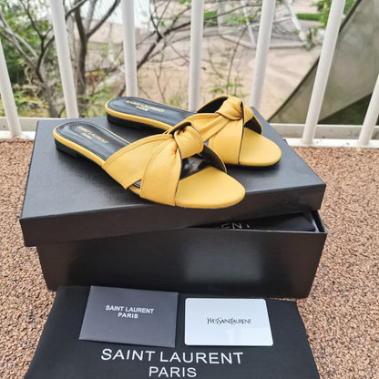 YSL Bianca Flat Mule Sandal