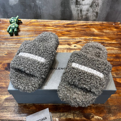 Balenciaga Furry Slide Sandals