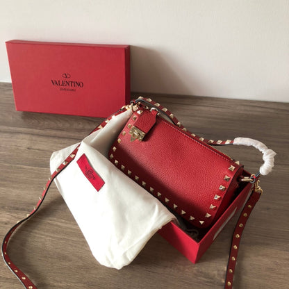 Valentino Garavani Small Rockstud  Grainy  Crossbody Bag