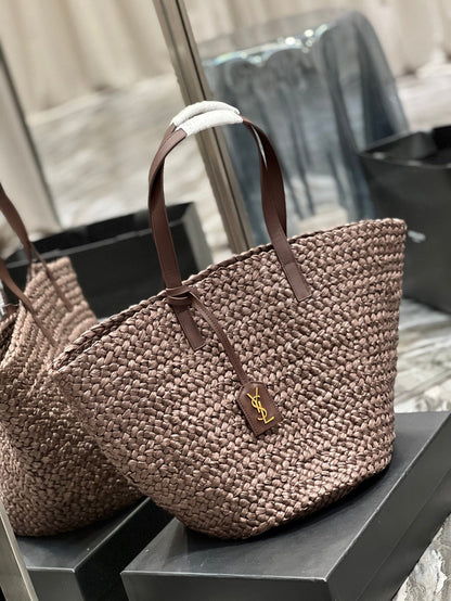 YSL Painer Medium Bag In Raffia