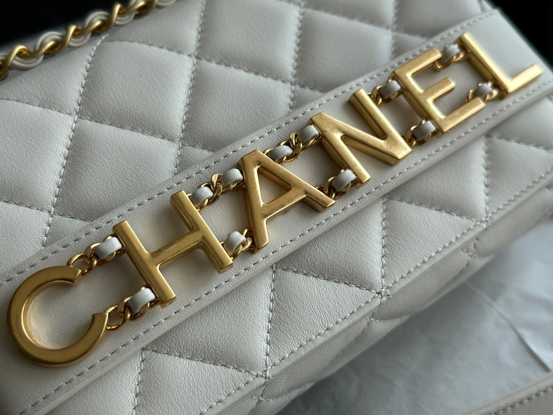 Chanel Front Logo Flap Bag